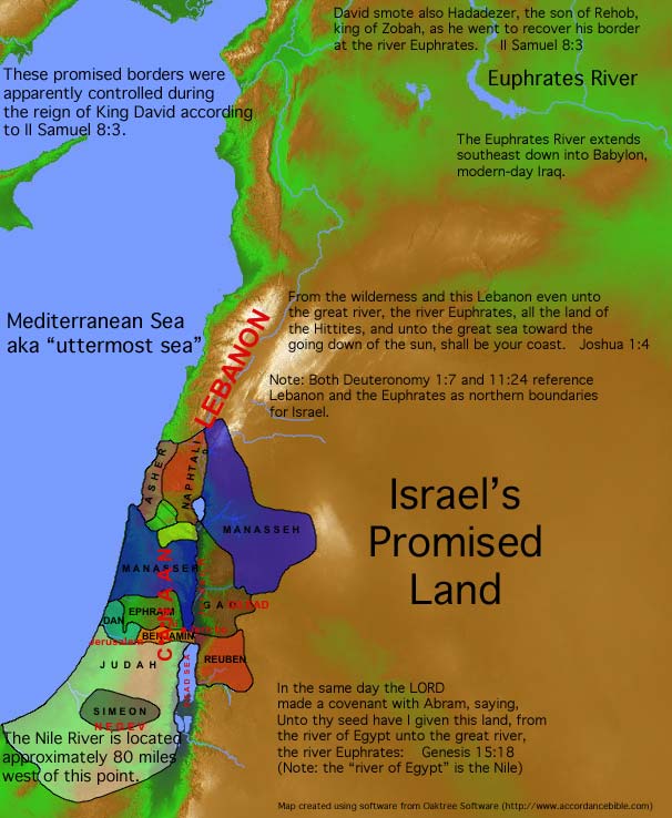 Israel's Promised Land Map